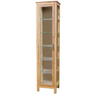Reconfigure shelf placement to maximize storage, leaving enough room for taller items to stand vertically. Solid wood tall narrow cabinet | Display storage, Cabinet ...