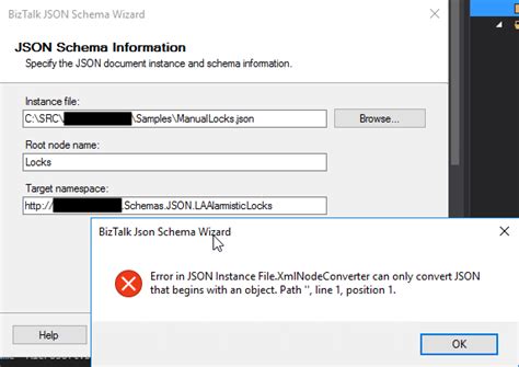 It doesn't have any unncessary configuration options. BizTalk JSON Schema Wizard: Error in JSON Instance File ...