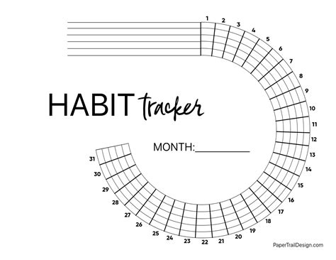 Circular Habit Tracker Printable Free Printable Templates