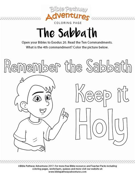 ️sabbath Day Coloring Page Free Download