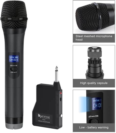 Fifine K 025 Handheld Dynamic Microphone Wireless Mic System For