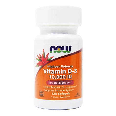 Vitamina D3 10000 Iu Now Supplements