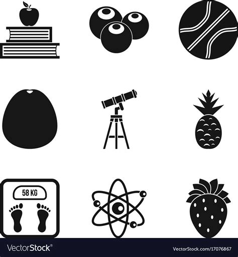 Useful Icons Set Simple Style Royalty Free Vector Image