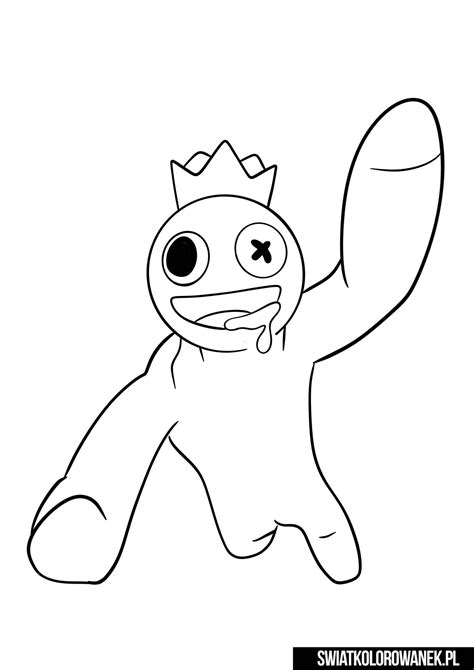 Kolorowanki Rainbow Friends Green - Darmowe kolorowanki do druku