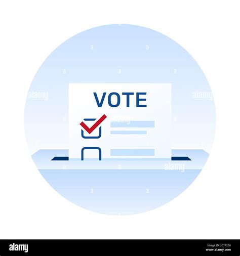 Icono De Votaci N D A De Las Elecciones C Dula De Votaci N Papeleta En La Urna Imagen Vector