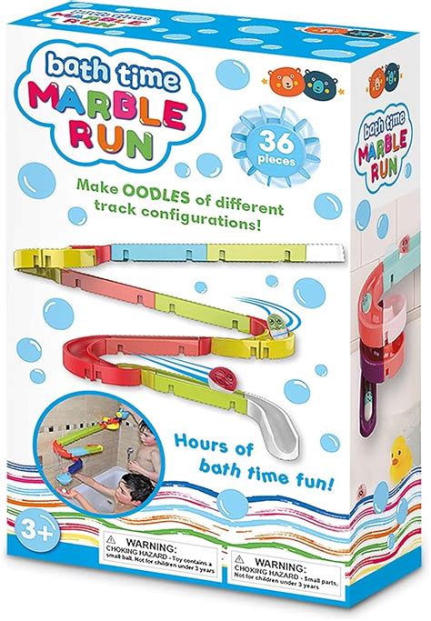 Buddy And Barney Bath Time Marble Run Toy 36 Piece Set Build A Track