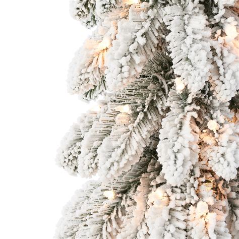 Buy Holiday Time 7ft Pre-Lit Flocked Pencil Alpine Artificial Christmas