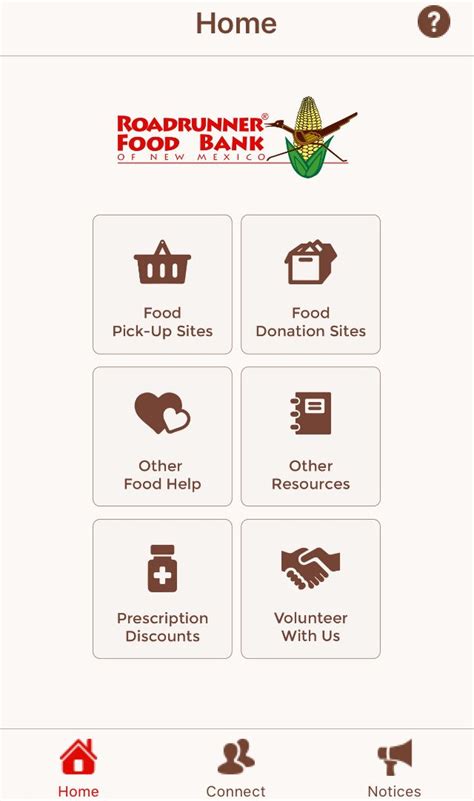Over 200 member food banks can connect you with free food, food pantries, soup kitchens, and mobile pantries in your community. Bread New Mexico Blog: Roadrunner Food Bank has an App
