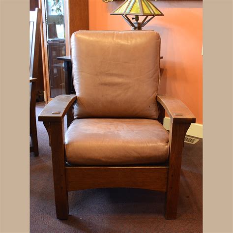 It's easy to make, and you only need a wrap the ribbon around the chair at the height you want the bow to be. Gustav Stickley Bow Arm Morris Chair | Dalton's American ...