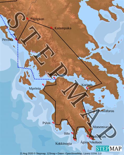StepMap Griechenland Landkarte für Welt