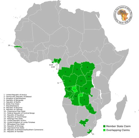 Map Of The Federation Of Free States Of Africa Mapmaking