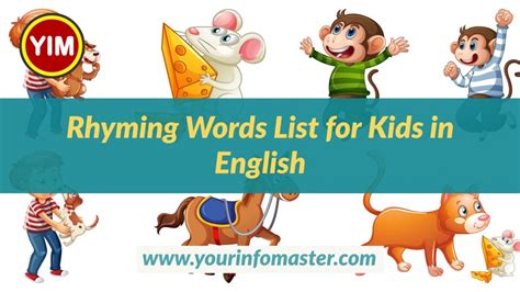 Rhyming Words List For Kids In English Your Info Master