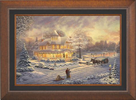 Victorian Christmas Sunset Limited Edition Canvas Thomas Kinkade