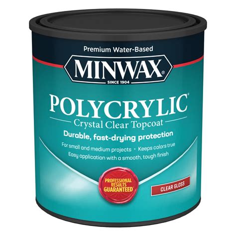 Minwax Polycrylic Gloss Water Based 32 Fl Oz Polyurethane At