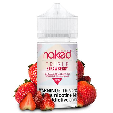 naked 100 fusion strawberry triple strawberry e juice 60ml vapesourcing