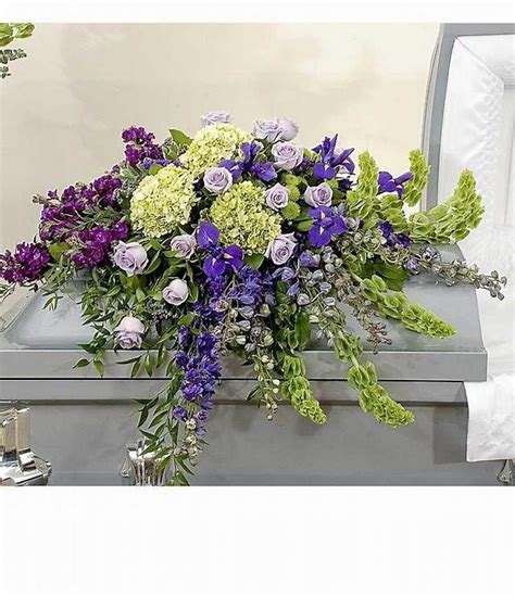 Flowers for the casket are a beautiful and elegant way to convey your heartfelt sympathies. Image result for Half Casket Flowers | Casket flowers ...