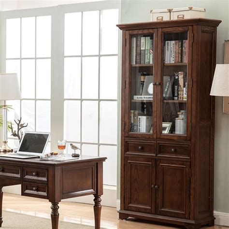 Oak Bookcases With Doors Ideas On Foter