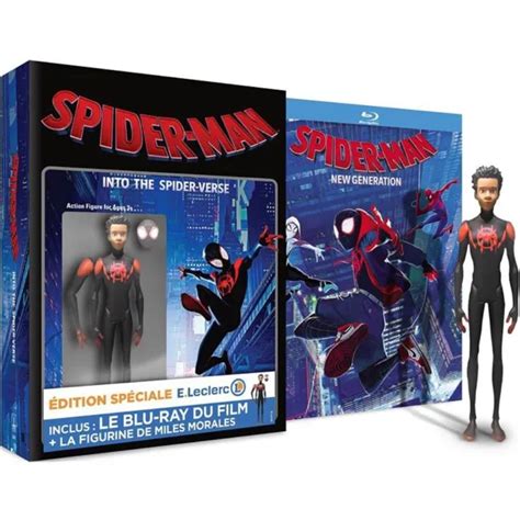 COFFRET BLU RAY Spider Man Into The Spider Verse Figurine Miles Morales VF Neuf EUR
