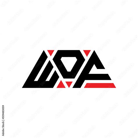 Wof Triangle Letter Logo Design With Triangle Shape Wof Triangle Logo