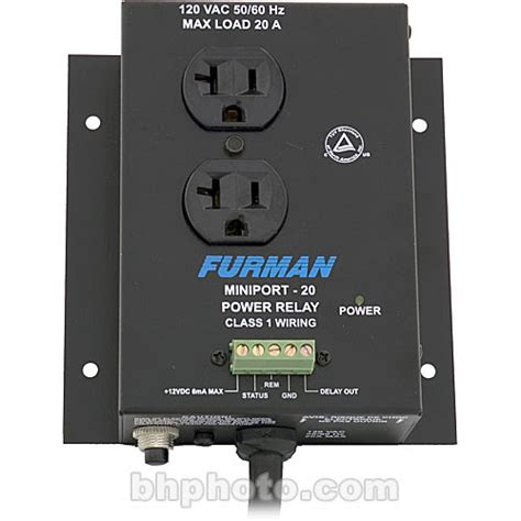 One circuit, 4 outlets, 2x nc, 2x no. Furman Miniport 20 Power Relay Outlet MP-20 B&H Photo Video
