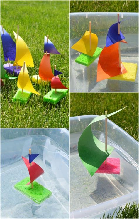 Sponge Sailboat Craft for Kids - Easy Peasy and Fun