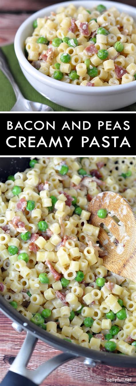 Creamy Pasta With Bacon And Peas