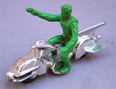 Vintage Ideal Messenger From Mars Space Motorcycle With Space Man Toy