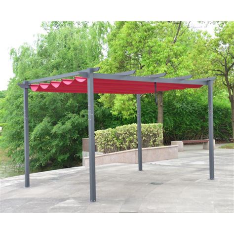 Aleko Aluminum Outdoor Retractable Canopy Pergola 13 X 10 Ft