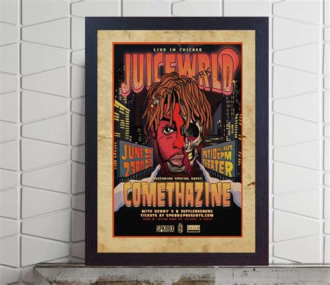 Juice Wrld Tour Chicago Concert Poster Retro Print Old Photo Etsy