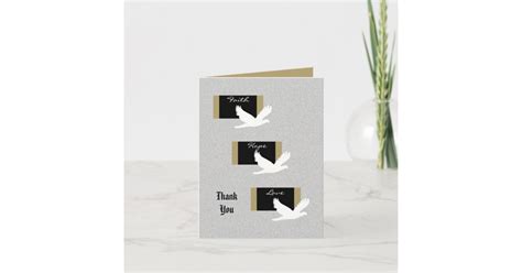 Religious Sympathy Thank You Note Card Doves Zazzle