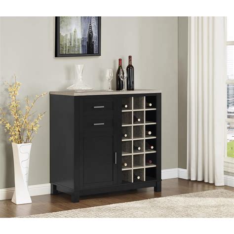 Check spelling or type a new query. Altra Furniture Carver Black 18-Bottle Bar Cabinet ...