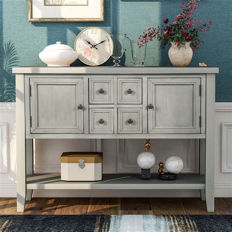 Small kitchens are extremely cozy but there's often not enough storage space. Buffet Cabinet Sideboard, Kitchen Storage Cabinet with 4 ...