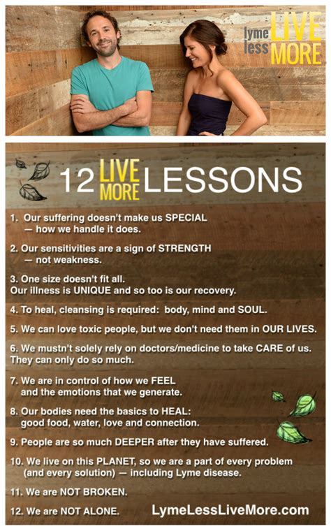 12 Lyme Less Live More Lessons