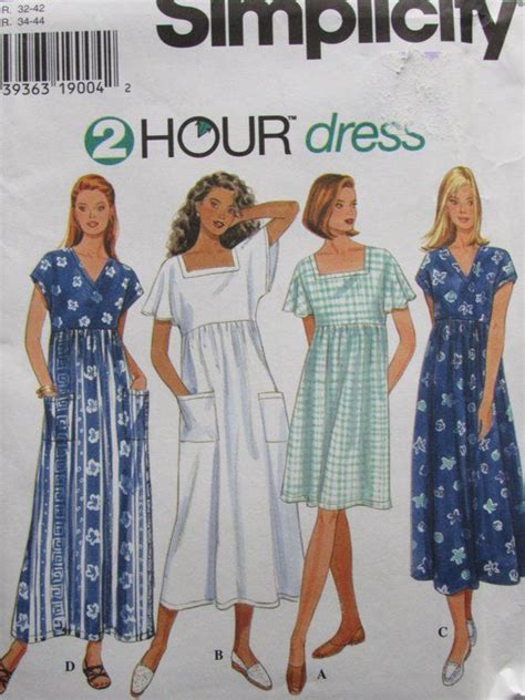 Simplicity 7181 Uncut Sewing Pattern Womens Misses 2 Hour Dress