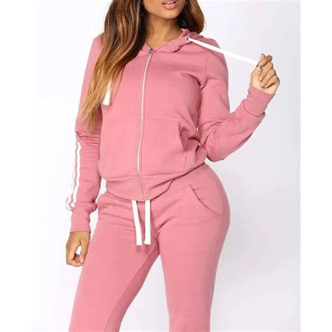 2019 fashion high quality comfortable 100 polyester women jogging suit tracksuit sports track