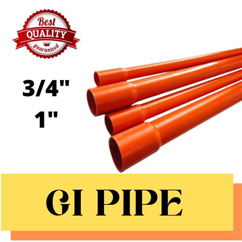 Gi Electrical Conduit Pipe Orange Stainless Steel 34 And 1