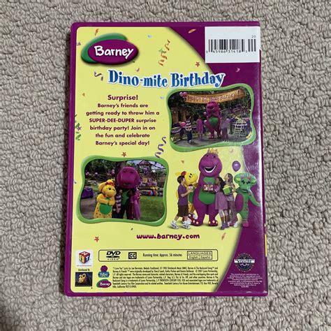 Barney Dino Mite Birthday 1983 Dvd Complete W Coloring Sheet