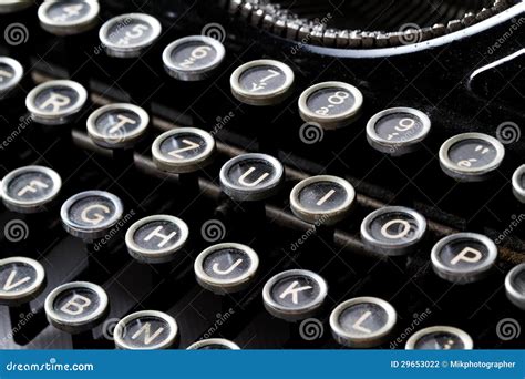 Keyboard Of A Vintage Typewriter Stock Photo Image Of Graphics
