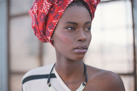 African Woman With A Turban By Stocksy Contributor Lumina Stocksy