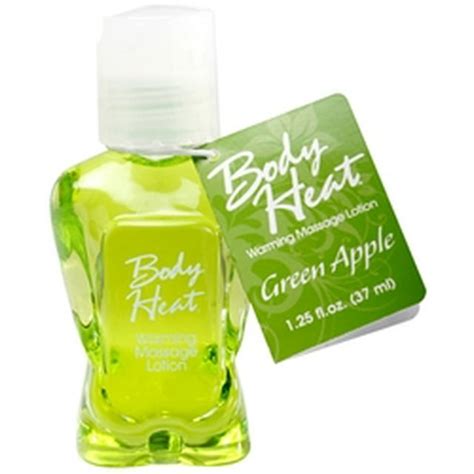 body heat warming massage lotion 1 25 fl oz green apple