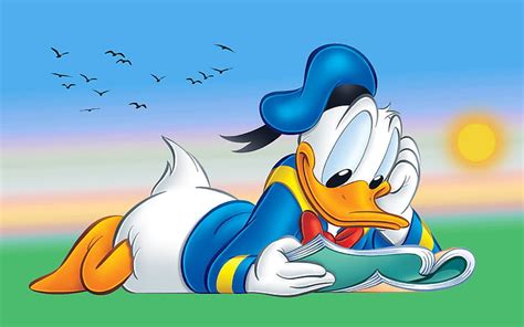 Here you can find the best donald duck wallpapers uploaded by our community. HD wallpaper: Donald Duck Cartoon Reading Book Desktop Hd ...