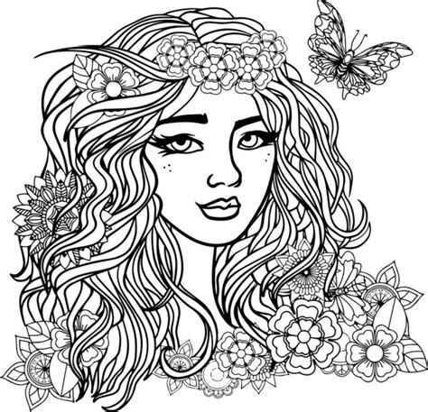 mooie vrouw op een mandalaachtergrond — Stockvector © gekatarina