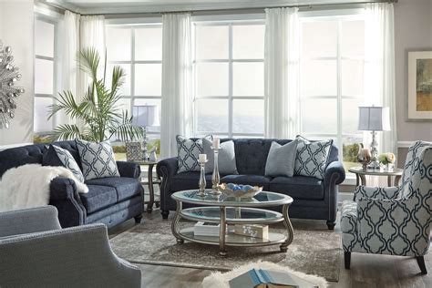 Living Room With Navy Blue Sofa Bryont Blog