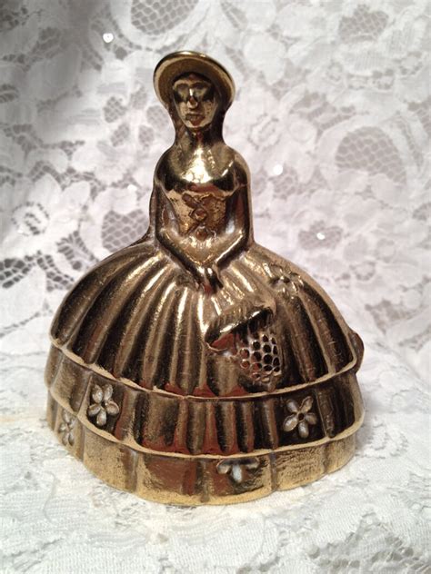 Vintage Victorian Lady Antebellum Southern Belle Brass Bell Etsy