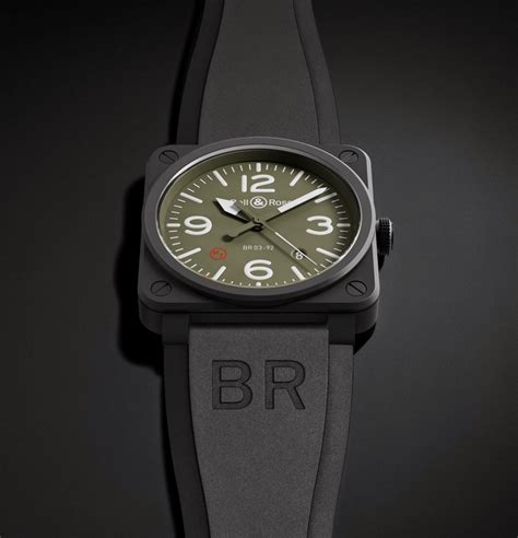 Shown on a very nice leather gunny strap from indonesia. Bell & Ross BR03-92 MILITARY TYPE