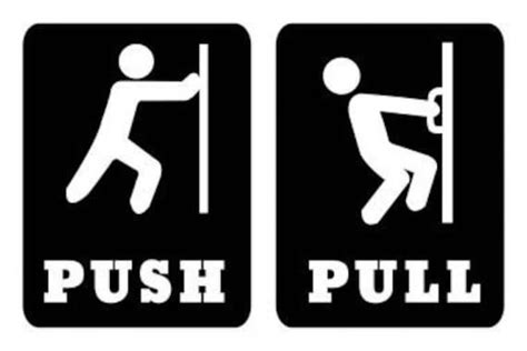Push And Pull Vinyl Decal Sticker Safety Signs Ideal For Etsy Uk In
