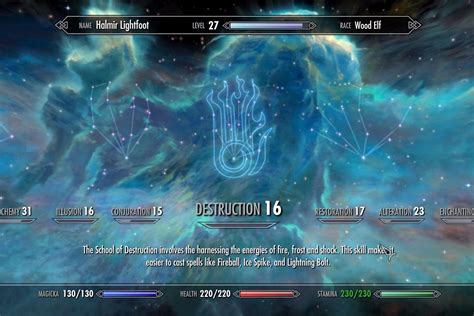 Skyrim Mage Skills How To Max Destruction Conjuration Restoration