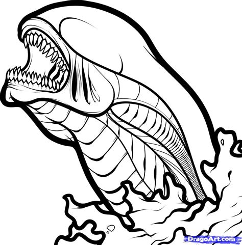 How to draw an alien from alien vs predator avp step by. How to Draw a Chestburster, Chestburster, Step by Step ...