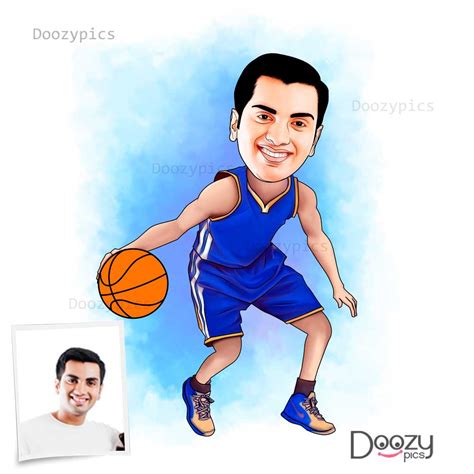 Basketball Player Caricature From Your Photos Sports Caricature