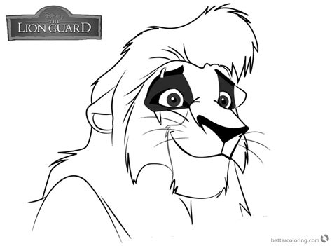 Full size free printable coloring pages for tons of fun and creativity. Lion Guard Coloring Pages Kovu - Free Printable Coloring Pages